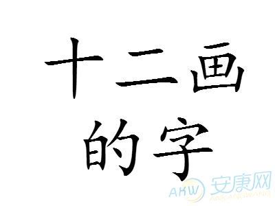 筆畫12的字|笔画12画的字